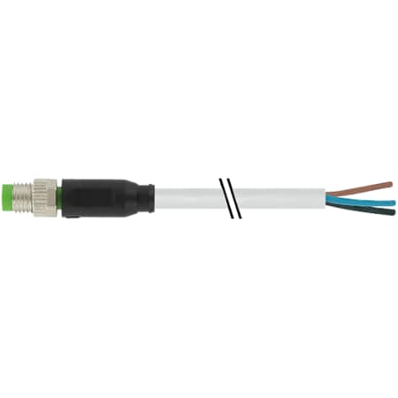 Murrelektronik M8 female 0 Degree with cable, PUR 3x0.25 gy UL/CSA 20m 7000-08001-2300150